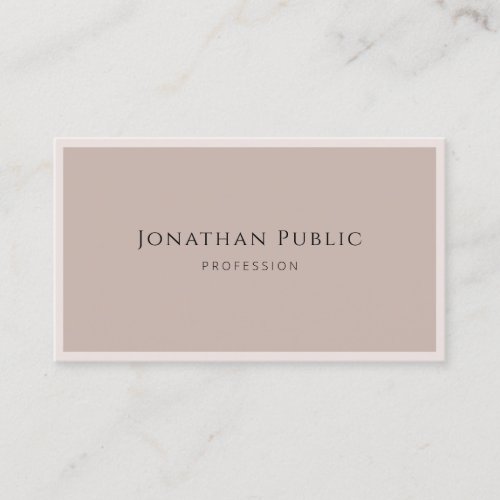 Modern Minimalist Design Elegant Template Luxury Business Card