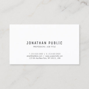 Modern Minimalist Design Elegant Template Trendy Business Card