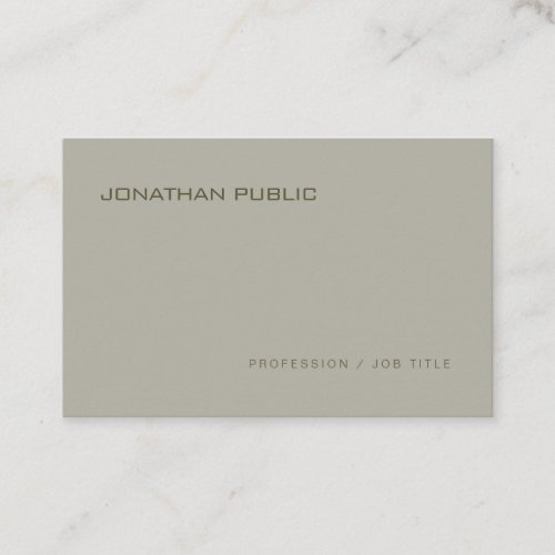 Modern Minimalist Design Professional Elegant Top Business Card