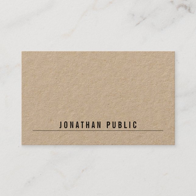 Modern Minimalist Design Professional Fashionable Business Card (Front)