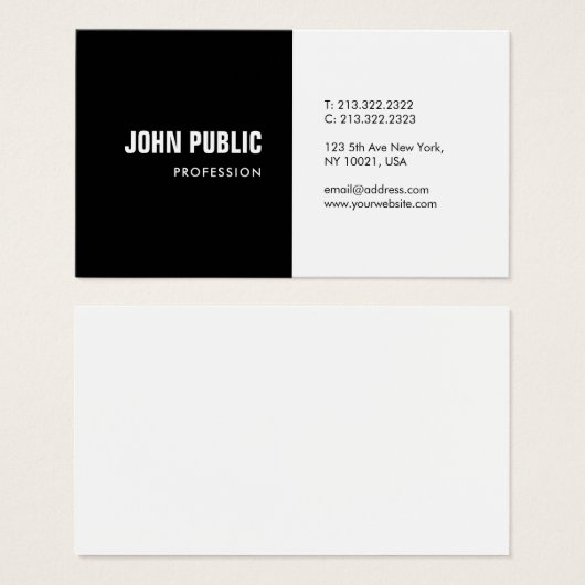Modern Minimalist Design Professional Tasteful (Front & Back)