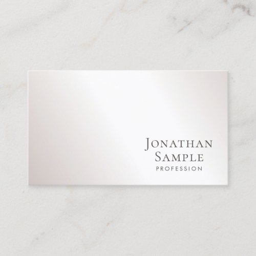 Modern Minimalist Design Silver Look Template Business Card