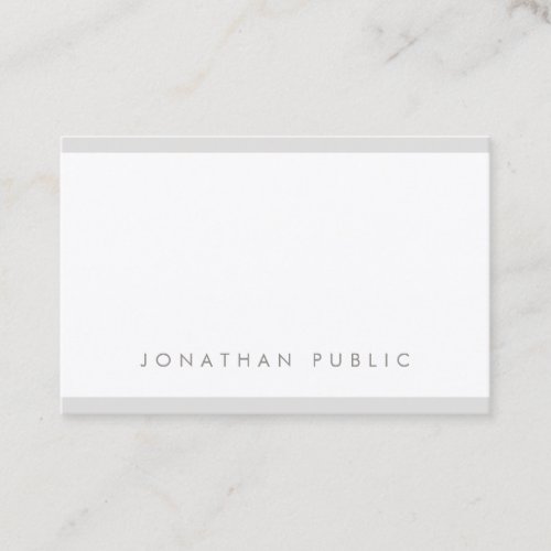 Modern Minimalist Design Simple Elegant Luxury Top Business Card