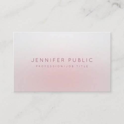Modern Minimalist Design Simple Elegant Template Business Card
