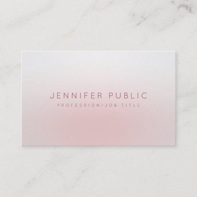 Modern Minimalist Design Simple Elegant Template Business Card (Front)