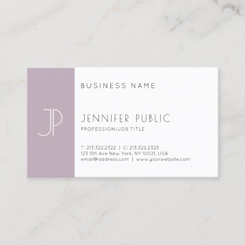 Modern Minimalist Design Simple Plain Fashionable Business Card