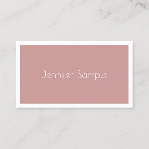 Modern Minimalist Design Sleek Plain Elegant Trend Business Card