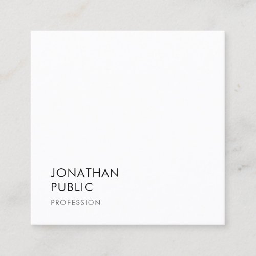Modern Minimalist Design Template Elegant Trendy Square Business Card