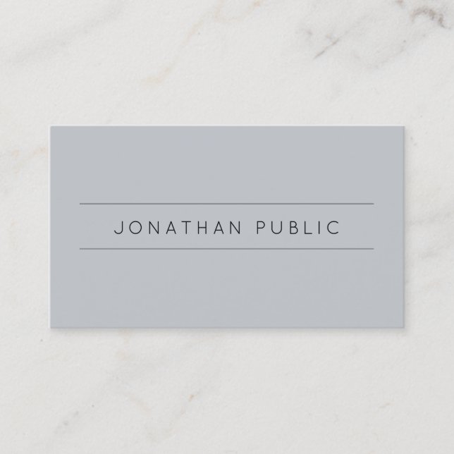 Modern Minimalist Design Template Professional Business Card (Front)