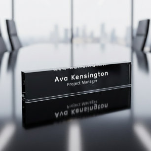 Modern Minimalist Desk Name Plate Personalized