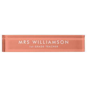 Modern Minimalist desk name plates for teachers