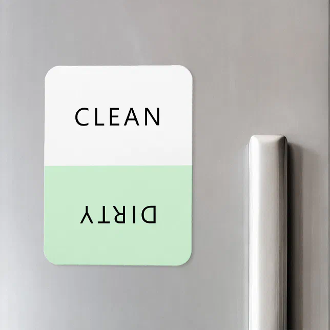 Modern Minimalist Dishwasher Clean Dirty Magnet | Zazzle
