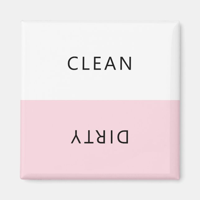 Modern Minimalist Dishwasher Clean Dirty Magnet (Front)