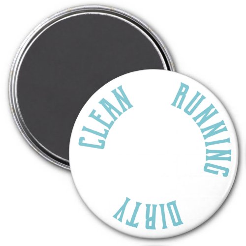 Modern Minimalist Dishwasher Clean Dirty Running Magnet