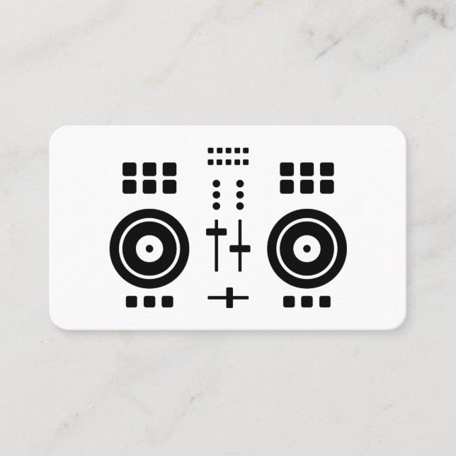 Modern Minimalist DJ  Business Card (Front)