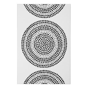 black and white pattern in a circle Canvas Print by Klim