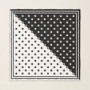Modern Minimalist Dot Square Silk Bandana Scarf