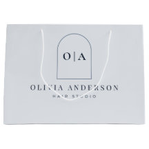 Modern Minimalist Dusty Blue Salon Product Logo