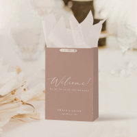 Modern Minimalist Dusty Blush Pink Wedding Welcome