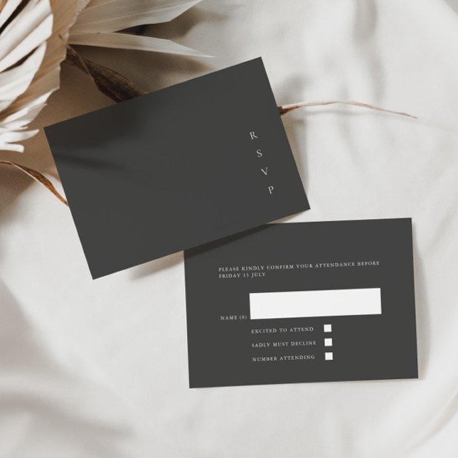 Modern Minimalist Dusty Gray RSVP Card (Creator Uploaded)