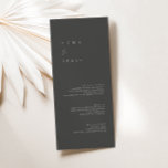 Modern Minimalist Dusty Gray Wedding Flat Menu<br><div class="desc">Design features an handwritten font and modern minimalist design. Designed to coordinate with for the «SERENA» Wedding Invitation Collection. To change details, click «Personalize». To move the text or change the size, font, or color, click «Click to customize further» It. View the collection link on this page to see all...</div>