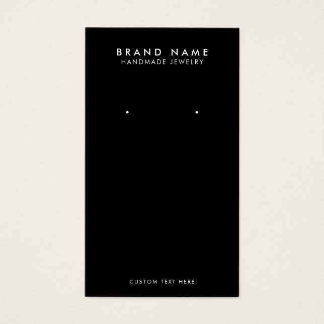 Modern Minimalist Earring Display Card (Front)