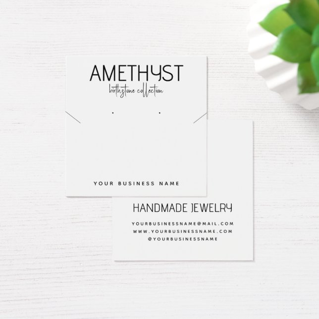 Modern minimalist earring jewelry display card (Desk)