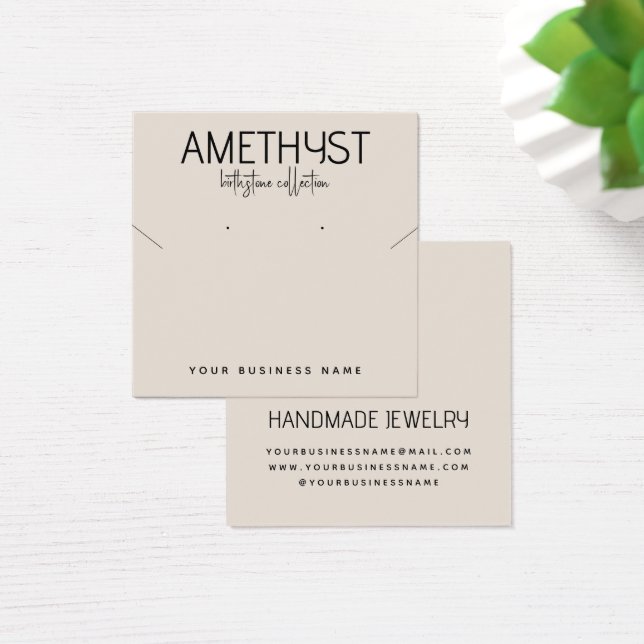 Modern minimalist earring jewelry display card (Desk)