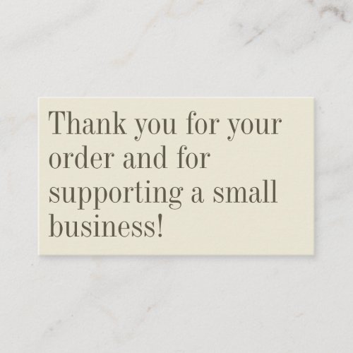 Modern Minimalist Earthy Olive Green Thank You Business Card