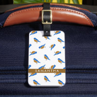 Modern Minimalist Eastern Bluebird Pattern