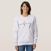 Modern Minimalist Edgy Font Wifey Sweatshirt (Front Full)