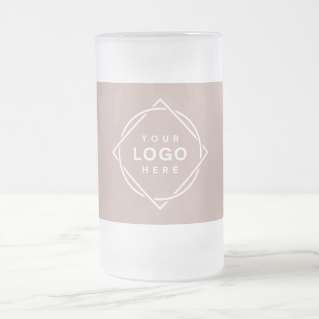 Modern, Minimalist, Elegant and Customizable  Frosted Glass Beer Mug (Center)