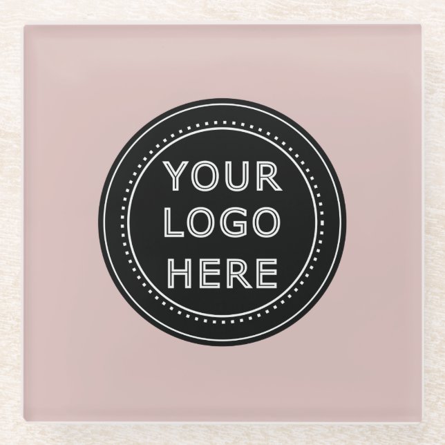 Modern, Minimalist, Elegant and Customizable  Glass Coaster (Front)