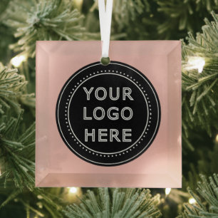 Modern, Minimalist, Elegant and Customizable  Glass Ornament