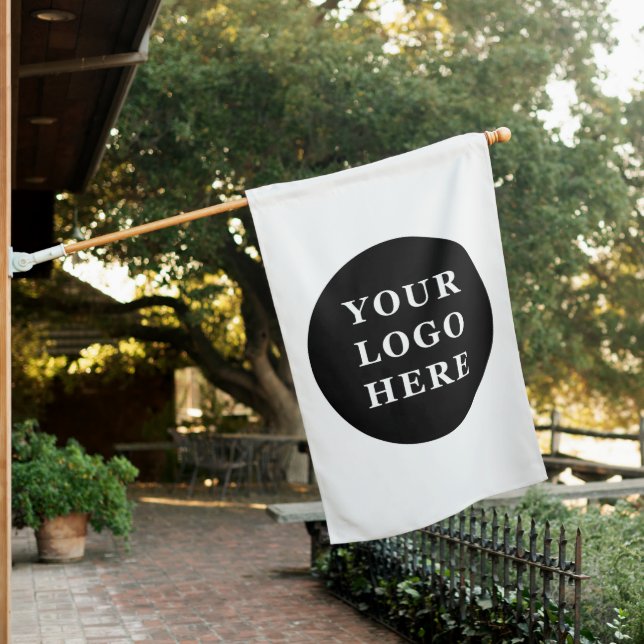 Modern, Minimalist, Elegant and Customizable  House Flag (In SItu)