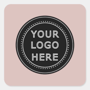Modern, Minimalist, Elegant and Customizable Square Sticker