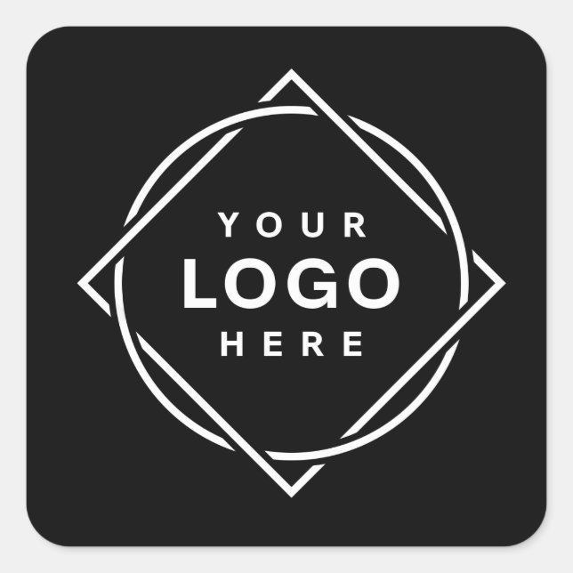 Modern, Minimalist, Elegant and Customizable  Square Sticker (Front)