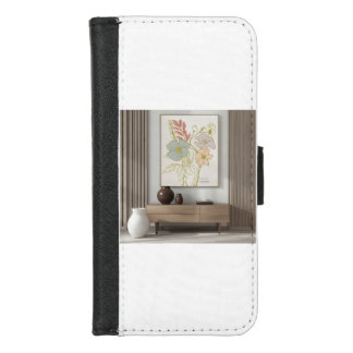 Modern minimalist elegant artwork iPhone 8/7 wallet case
