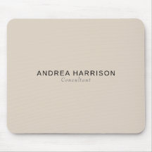 Modern Minimalist Elegant Beige Name