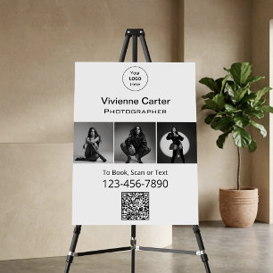 Modern Minimalist Elegant Black White Photography Foam Board