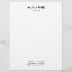 Modern Minimalist Elegant Black White Template Letterhead