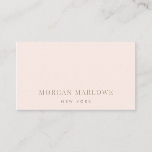 Modern Minimalist Elegant Blush Pink Professional Business Card