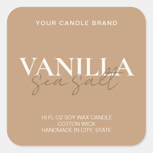 Modern Minimalist Elegant Candle Label