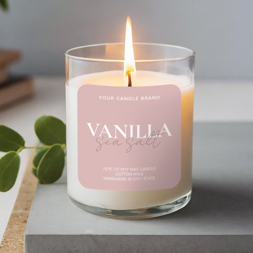 Modern Minimalist Elegant Candle Label