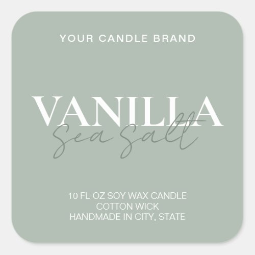 Modern Minimalist Elegant Candle Label