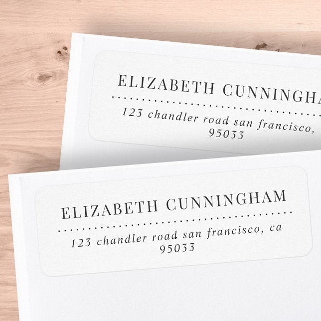 Modern Minimalist Elegant Chic Return Address Label (Creator Uploaded)
