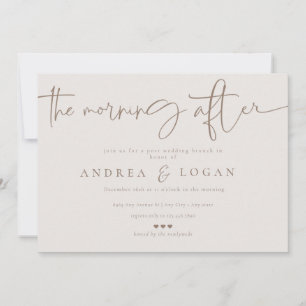 Modern Minimalist Elegant Classic Wedding Brunch Invitation
