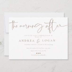 Modern Minimalist Elegant Classic   Wedding Brunch Invitation