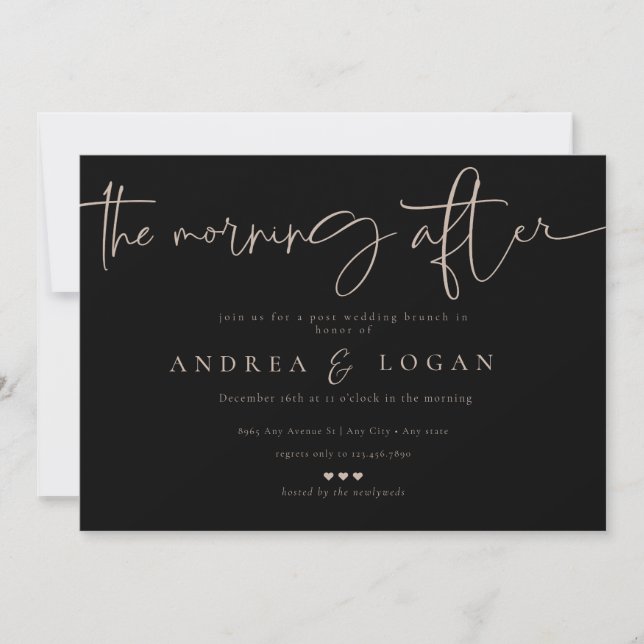 Modern Minimalist Elegant Classic | Wedding Brunch Invitation (Front)