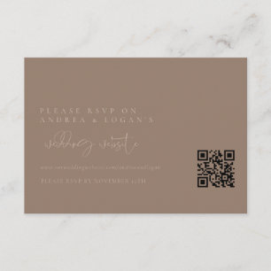 Modern Minimalist Elegant Classic Wedding RSVP Enclosure Card